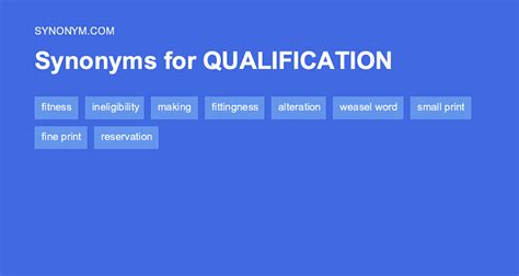synonym for qualification